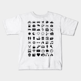 Travel Icons Language Kids T-Shirt